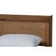 thumbnail image 4 of Baxton Studio Decker Mid-Century Modern Transitional Walnut Brown Finished Wood Full Size Platform Bed with Charging, 4 of 7