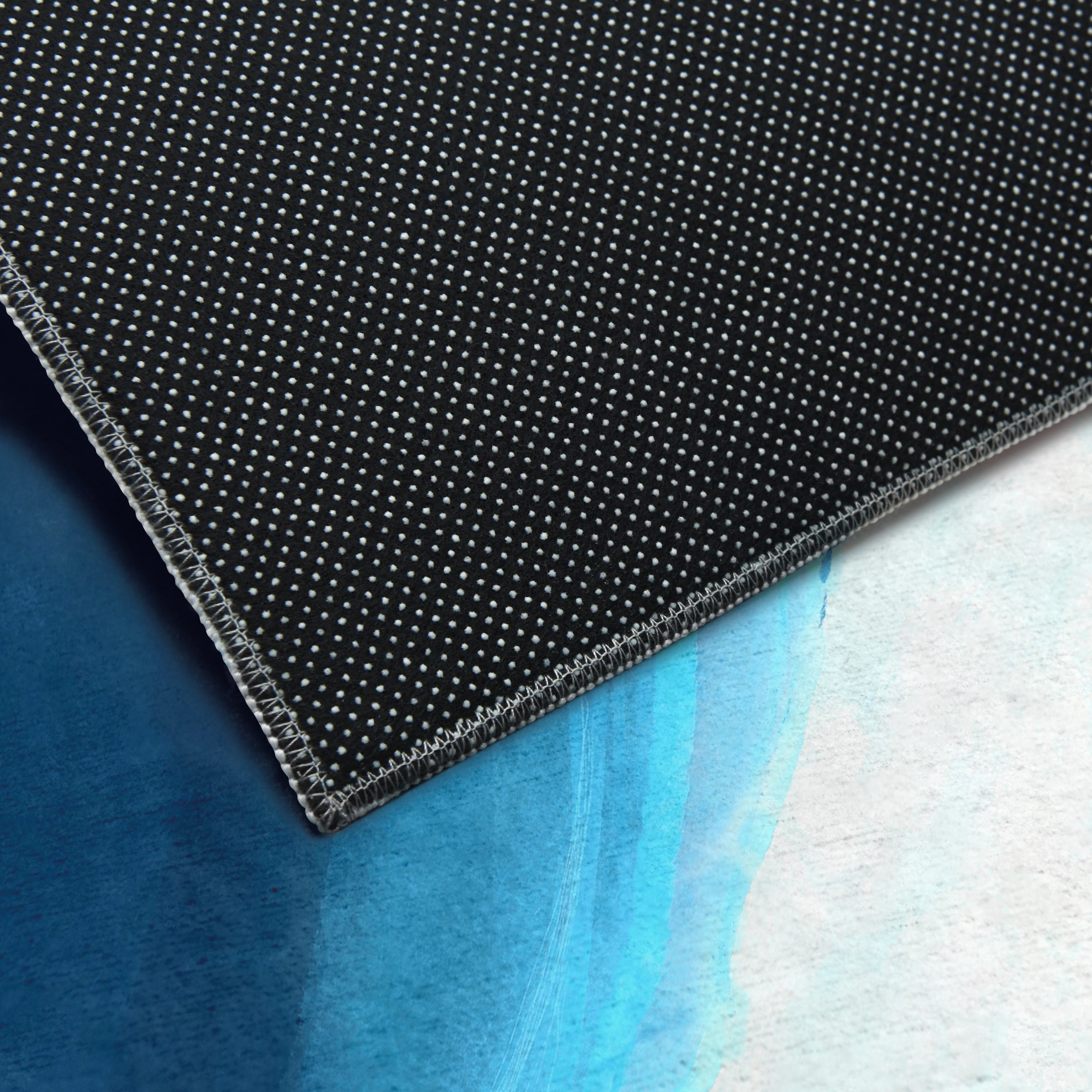 Ethereal Iceberg Washable Abstract Art Area Rug size 8'x10', Power-loomed, Heavenly Softness with Non-Slipping Backing