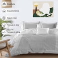 thumbnail image 3 of 3 Piece Grey Retro Greek Key Duvet Cover Set Full Size,Microfiber Comforter/Quilt Cover with Corner Ties and 2 Pillowcases,Geometric Greece Ancient Rustic All Season Soft Bedding with Zipper Closure, 3 of 8