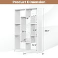 thumbnail image 3 of Giantex Wood Geometric Bookshelf, Freestanding Open Bookcase w/7 Cubes, Storage Display Rack for Home Office, White, 3 of 8
