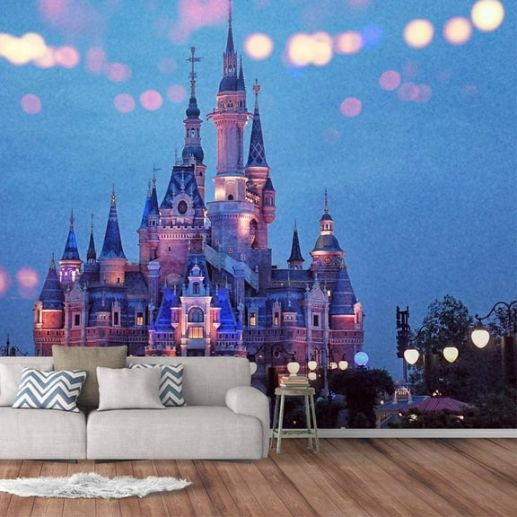 IDEA4WALL 4pcs Dream Castle Peel and Stick Wallpaper Removable Wall Murals Large Wall Stickers for Home Decoration, 66"x24"