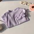 thumbnail image 5 of Loopsun Kids Girls Summer Tops Solid Round Neck Blouses for Girls Daily Wear, 5 of 5