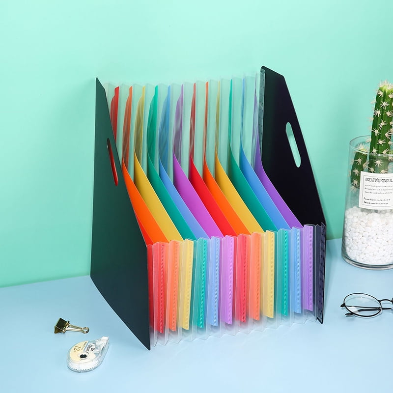 Rainbow Vertical File Folder Rack A4s Size Organ Package Large Capacity