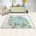 thumbnail image 2 of SKYSONIC 36x24in Fall Green Pumpkins Area Rug, Thanksgiving Harvest Non-Slip Floor Carpet for Indoor Living Dining Room Bedroom, 2 of 7
