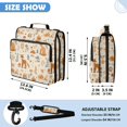 thumbnail image 3 of Zipper Binder with Shoulder Strap 2 inch 3 Ring Waterproof File Folder Organizer Bag 500 Sheet Fox with Mushrooms and Leaves, 3 of 8