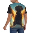 thumbnail image 2 of Lsque Golden Cloud Winged Dog Pattern Mens Polo Golf Shirts Funny Graphics Shorts Sleeve Button Shirts Baseball T-shirt-, 2 of 7