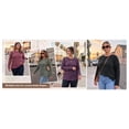 thumbnail image 6 of WellSize Plus Size Blouses for Women Casual Tunic Tops Long Sleeve Buttons Shirts Crew Neck Fall Sweaters with Pockets, 6 of 7