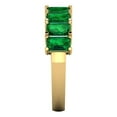 thumbnail image 4 of 2.61 ct Brilliant Emerald Cut Simulated Emerald 18K Yellow Gold Eternity Band SZ 9, 4 of 6