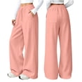 thumbnail image 7 of Yutgune Women's Sweatpants Elastic Drawstring Waist Wide Leg Design Side Pockets Relaxed Fit Casual Lounge Pants, 7 of 7