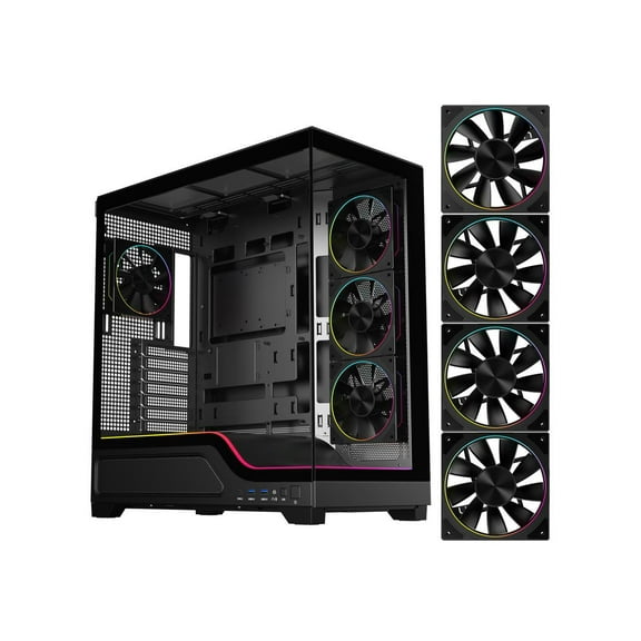 DIYPC IDX5BKARGB ATX Gaming Case