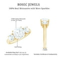 thumbnail image 5 of Rosec Jewels Three Stone Engagement Ring for Women- Certified Moissanite Ring - 4.25 CT, 14K Yellow Gold, US 6.00, 5 of 8