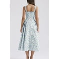 thumbnail image 3 of Women's Floral Square Neck Wide Strap Midi Dress 100% Polyester Lightweight Easy Care Imported For Everyday Wear, 3 of 4