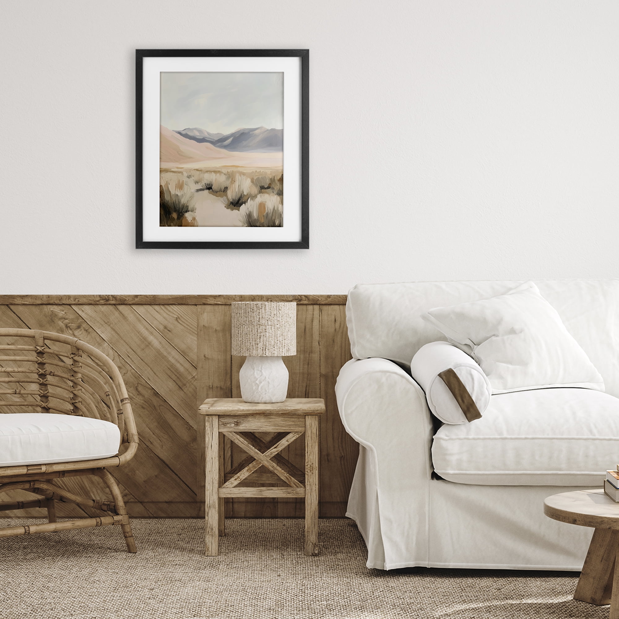 Stupell Industries Pastel Desert Solitude Black Framed Print Under Glass, design by Heidi Kuntz
