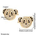 thumbnail image 3 of Aretes de panda Yashi tendencia 2022 nuevos chapados en oro de 18 k modelo 4610, 3 of 4