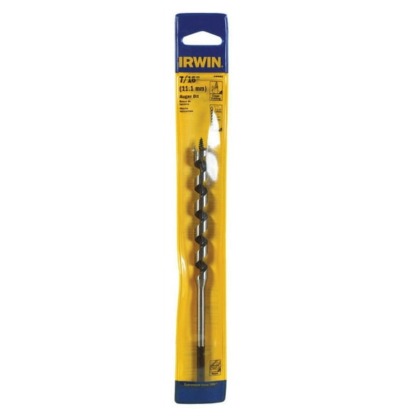 IRWIN Auger Drill Bit I-100 - Heavy-Duty Carbon Steel - 7/16 Inch