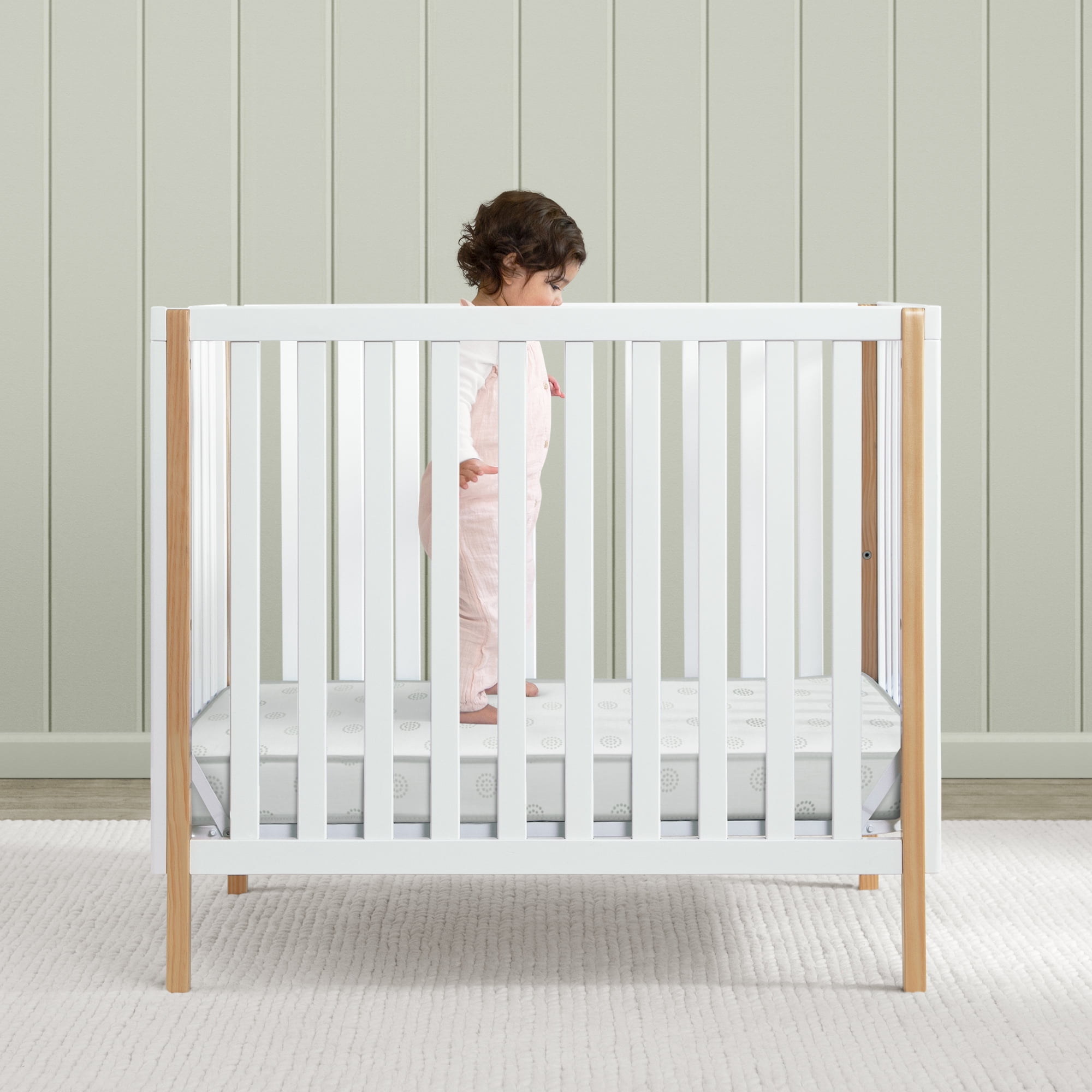 Delta Children Twinkle Galaxy 3-inch Mini/Portable Crib Mattress - Sustainably Sourced Fiber Core - Waterproof - GREENGUARD Gold Certified - 10 Year Warranty | Does Not Contain Toxic Fire Retardants