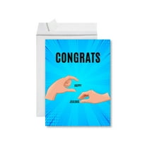 Koyal Wholesale Funny Congratulations Jumbo Card With Envelope, Happy, Jealous, Engagement, Pregnancy, Graduation, 1-Pk