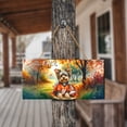 thumbnail image 4 of Hello Fall Yorkshire Terrier Football Welcome Autumn with Leaves Pumpkins Landscape Wood Sign Yorkie Dog Lover Gifts Hanging Wall Home Decor - 00012, 4 of 5