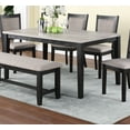 thumbnail image 3 of Miya 6pc Set Dining Table  4x Side Chairs 1x Bench - Two-Tone, 3 of 9