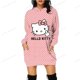 thumbnail image 3 of Sudadera con capucha para mujer, ropa de calle, informal, nueva, con estampado de HELLO KITTY, primavera, talla grande, vintage, manga larga, vestido Y2K, 3 of 5