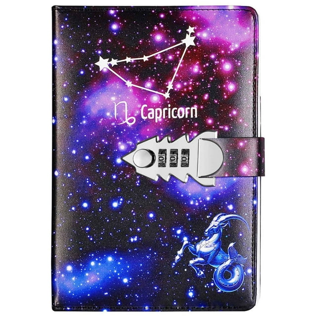 Locking Diary Combination Lock Journal Constellation Writing Diary A5