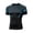 Blue, variant on EANJE Men's Short Sleeve Compression Shirt, Moisture Wicking Athletic Workout T‑Shirt Color Block Performance Sports Top for Gym Running Training Red M