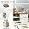 thumbnail image 4 of Oneinmil 4-Piece Modern Farmhouse Furniture Set, Rustic Brown TV Stand for TVs up to 65-Inch, Two End Table with Charging Stake and USB Port, Farmhouse Coffee Table for Living Room, Family Room, 4 of 9