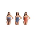thumbnail image 2 of LMLYSoH Womens Strapless Monokini Swimsuit Slim Fit Striped/Dot Print Sleeveless Tie-up Bathing Suit Casual Swimwear, 2 of 9