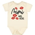 thumbnail image 3 of Inktastic Mimi Was Here Red Kisses Boys or Girls Baby Bodysuit, 3 of 5