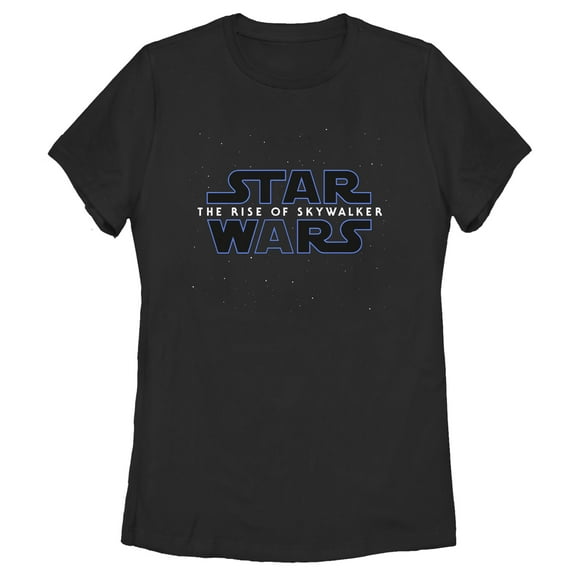 Women's Star Wars: The Rise of Skywalker Starry Logo  Graphic Tee Black Medium