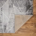 thumbnail image 7 of Geometric Modern 2'x7' Gray Runner Rug, 7 of 7