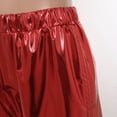 thumbnail image 4 of ZRBYWB Womens Shorts Women Sexy Fashion High Waist Drawstring Shorts Performance Dress Pu Solid Color Hot Pants Relaxed Fit, 4 of 6