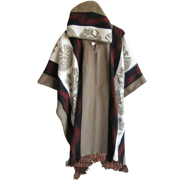 Wolfast Cape Homme Mode Fetro Cape Totem Ethnique Medievale Pull Cape Wraps Offres du Jour Liquidation Prime