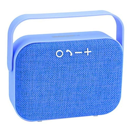 Cute Wireless Bluetooth Portable Speaker w/Fabric Grill Best Stereo, Mounts via Included Carabiner Loud Great Bass Treble for iPhone Ipad iPod Android Samsung Galaxy Google Nexus Huawei (The Best Portable Bluetooth Speaker 2019)