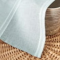 thumbnail image 4 of shiyou-Boho Kitchen Curtains 36 Inch Length Striped Linen Cafe Curtains Short Curtains for Small Bathroom Window Farmhouse Light Filtering Rod Pocket Tier Curtains Set of 2, Gray, 4 of 4