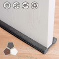 thumbnail image 2 of Under Door Draft Stopper 37 Inch Cuttable And Washable,twin Door Draft Stopper,energy Saving Door Weather Stripping Reduce Noise Window Breeze Blocker, 2 of 5