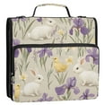 thumbnail image 5 of FORMRS Zipper Binder with Shoulder Strap 1.5-inch Ring 500 Sheet Capacity File Bag, Purple Floral Rabbit, 5 of 5