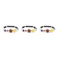 thumbnail image 1 of Justharion Solar Systems Bracelet Stylish Unisex Handmade Elastic Replacement Decorative Bangle Jewelry Ornament Birthday Gift Type 4 3PCS, 1 of 1