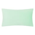 thumbnail image 4 of JWH 3D Hanmade Flower Accent Pillow Case Handmade Aesthetic 3D Floral Cushion Cover Decorative Rectangle Velvet Pillowcases for Home Bed Living Room Decor Girl Gift 12x20 inch in Mint Green, 4 of 7