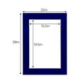thumbnail image 3 of Royal Blue Suede Acid Free 22x28 Picture Frame Mats with White Core Bevel Cut for 16x20 Pictures -, 3 of 4