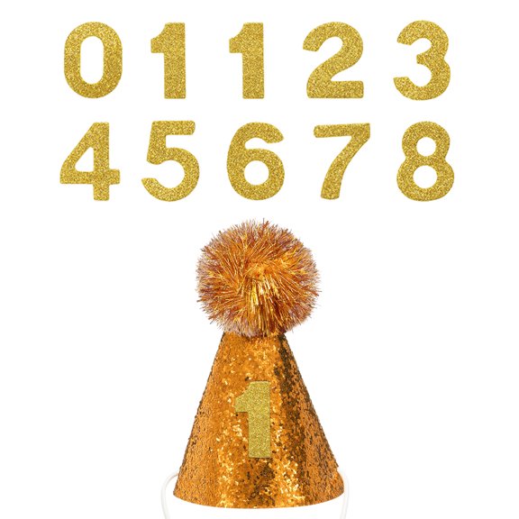 Uxcell Dog Birthday Hat, Pet Party Cone Hat Cute, Orange-Yellow 3.2x4.7"