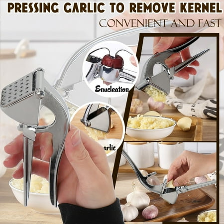 

Skpblutn Kitchen Product Stainless Press for Removing Pitting Dates and Paste Steel Press Press Garlic Chopper Multicolor
