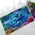 thumbnail image 1 of Alfombra de entrada con diseño de peces ABPHQTO 45x75 cm Decoración del hogar, 1 of 1