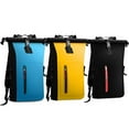 thumbnail image 1 of Waterproof Backpack Heavy Duty Roll-Top Closure Swim Bag with Front-Zipper Pocket, 1 of 5