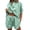 Green, variant on GPOECD Short Sets Women 2 Piece Outfits Summer Women's Casual Two Piece Tracksuit Half Sleeve Button Down Shirt with High Waisted Shorts Women Short Sets Green,XL