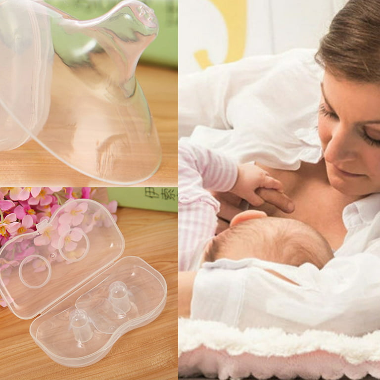  Silicone Nipple Shields in Breast Feeding, Nipple Protection  Cap Nipple Protector for Women/Mother : Baby