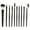 Black + Black, variant on Happydeer 10Pcs Makeup Tool Set Pro Eyeshadow Eyebrow Comb Eyelash Sponge Cosmetic Brush