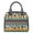 Blue and Brown-Aztec Sunflower Leopard Print, variant on Dog Printed Satchel Handbag Waterproof Leather Tote Handbag Satchel Bags with Adjustable Strap Large Capacity Shoulder Crossbody Bag Satchel Purse with Just A Girl Who Loves Dogs