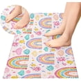 thumbnail image 4 of Cute Pastel Rainbow 39" x20" Soft and Absorbency Bathroom Rugs, Fast Drying Machine Washable Bath Mat for Bathroom Kitchen Bathtub Home Decorations, 4 of 7