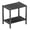 Black, two-layer, variant on Weather Resistant Outdoor Patio Side Table, 2-Tier Small Adirondack End Table with Sturdy Metal Frame, Easy to Assemble Storage Side Table for Garden, Pool, Deck, Balcony, Black